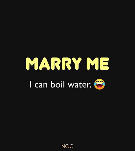 Merry me i can boil water 🙈