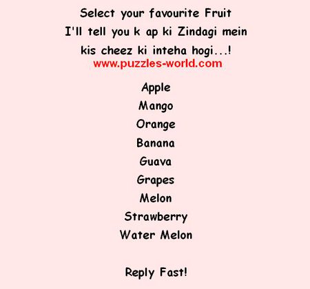 Select any one☝