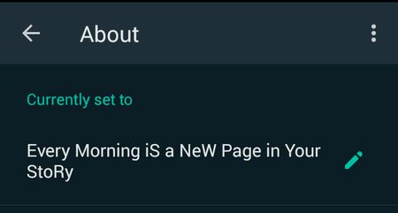 Ap k whtsap Abut me kia likha hy???