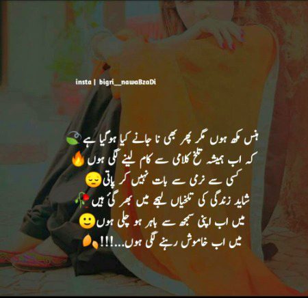 میں اب خاموش رہنے لگی ہوں