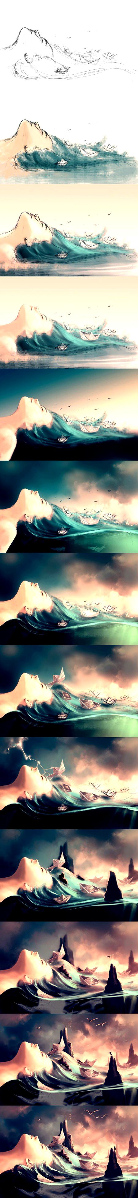 Step by step ..Art work