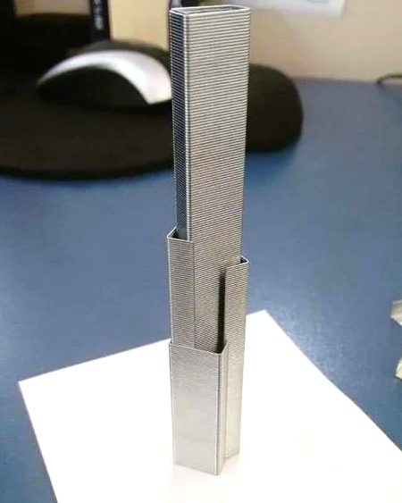 Architecture with stapler clips