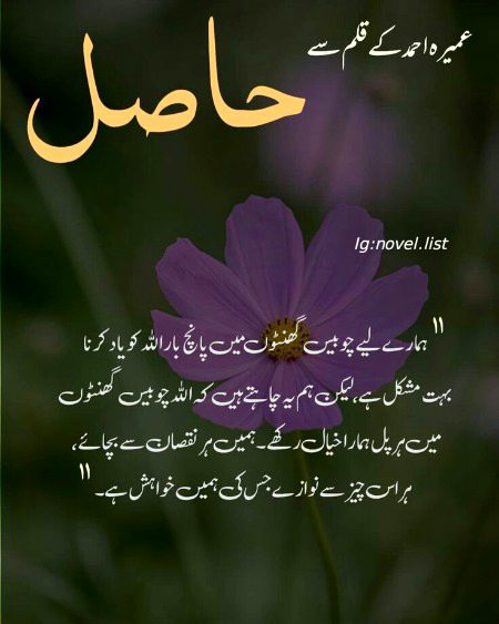 🍂🍂عمیرہ احمد کے قلم سے حاصل🍂🍂