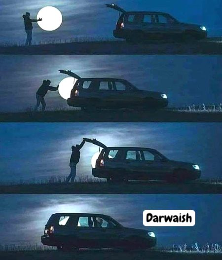 ایک روٹھے شخص کو منانے کیلئے
 میں چاند لیکر آیا تھا.🌙