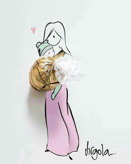 Mother's love creative Art