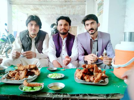 With friends