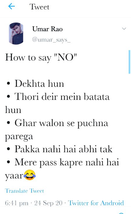 How to say"No"