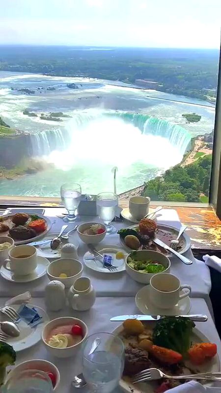 The view from the restaurant