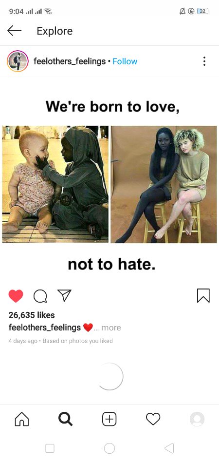 We are born to love not to hate...❤❤❤