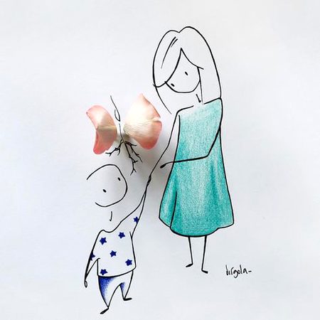 Mother's love creative Art 😍❤️!