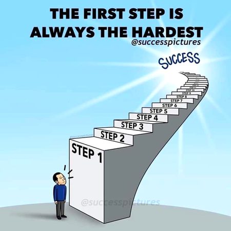 Yes 100% right 1st step hanesha Hard hota hai