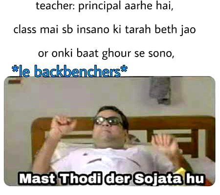 Ops laughed ..Main khud bhi backbencher ki list main tha lkn is trha ke kam nhinn kiye ye kam ultra legend kr sakte hain bs ..