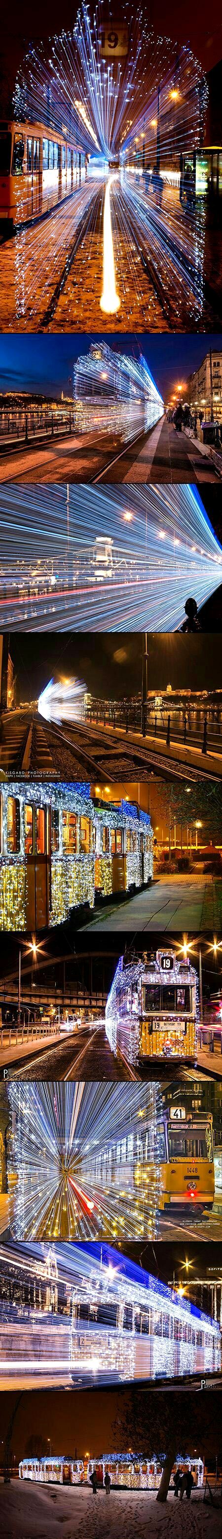 This is a train in budapest