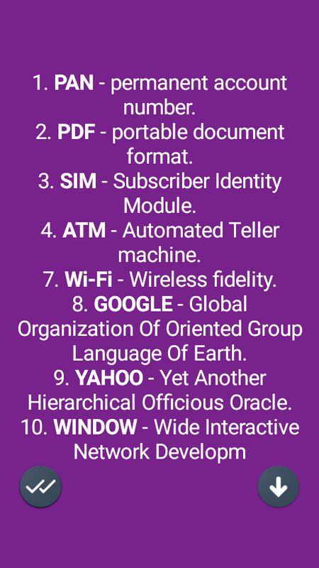 General knowledge...