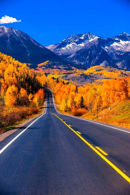 colorado high way 145 in the san juan mountains