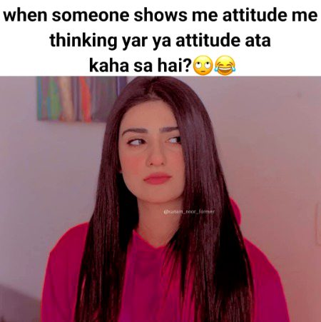 Itna attitude 🤔🤔🤔🤔