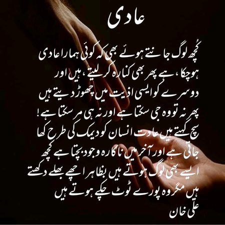 کیسی کا عادی نہیں ہونا چاہیے۔