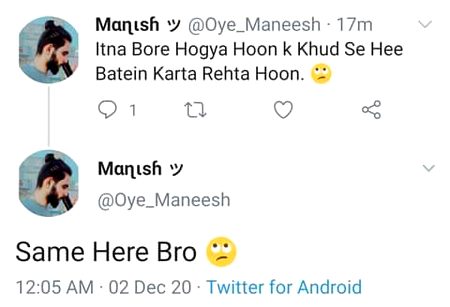 Oh mere khudaya yahan bhi khud se hi bt kr rahe hain ap ..laughed to see