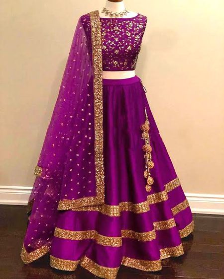 Beautiful purple color dress design