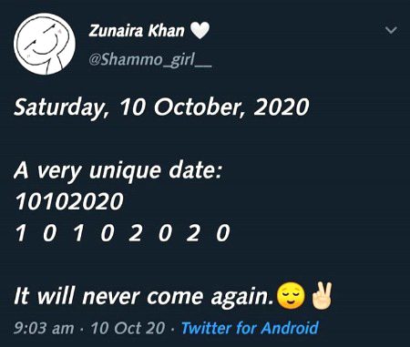 Unique date