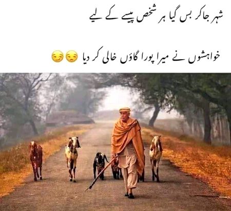 True lines I love my village.
Mein kabhi apna gaon nhi choronga