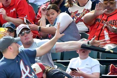 Everyone in the picture raised his hand to protect himself except the father, for he put his hand to protect his son .. This instinctive impulse was unable to explain the sciences of the world and only said that it is (fatherhood)