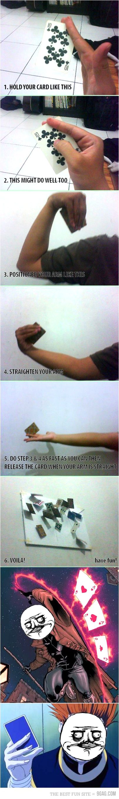 Basic ways of card Throwing..