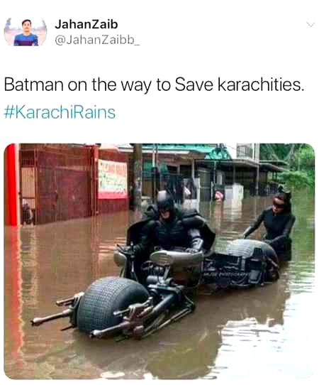 Ops batman in karachi ..laughed to see
