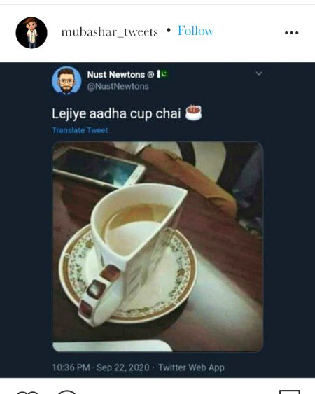 Finally ajj mjhy adha cup chaii ka mil hi gya